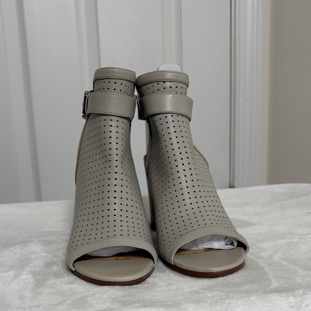 Sam Edelman Gray Perforated Heeled Boots
